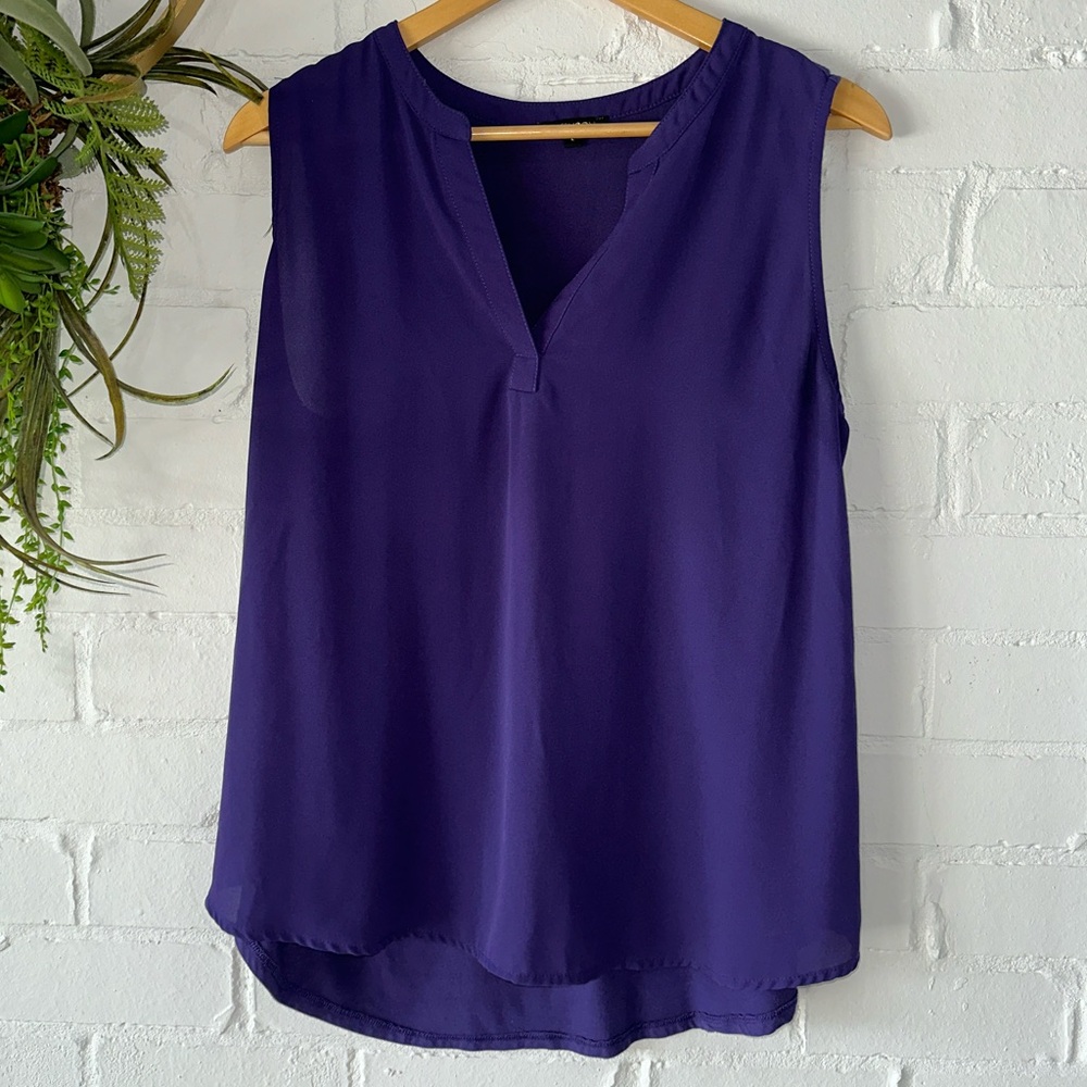 Papermoon Fayette Mixed Material Sleeveless V Neck Women’s Blouse